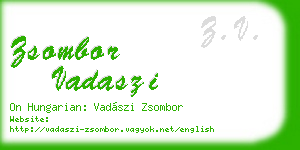 zsombor vadaszi business card